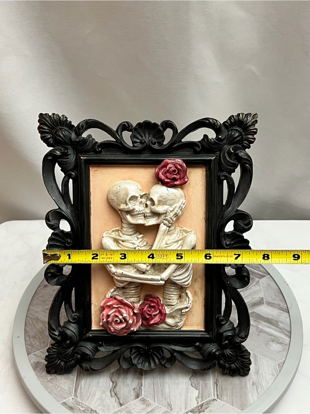 Ashland Dark Romance Skeleton Couple Roses Gothic Halloween Tabletop Décor - Picture 6 of 9
